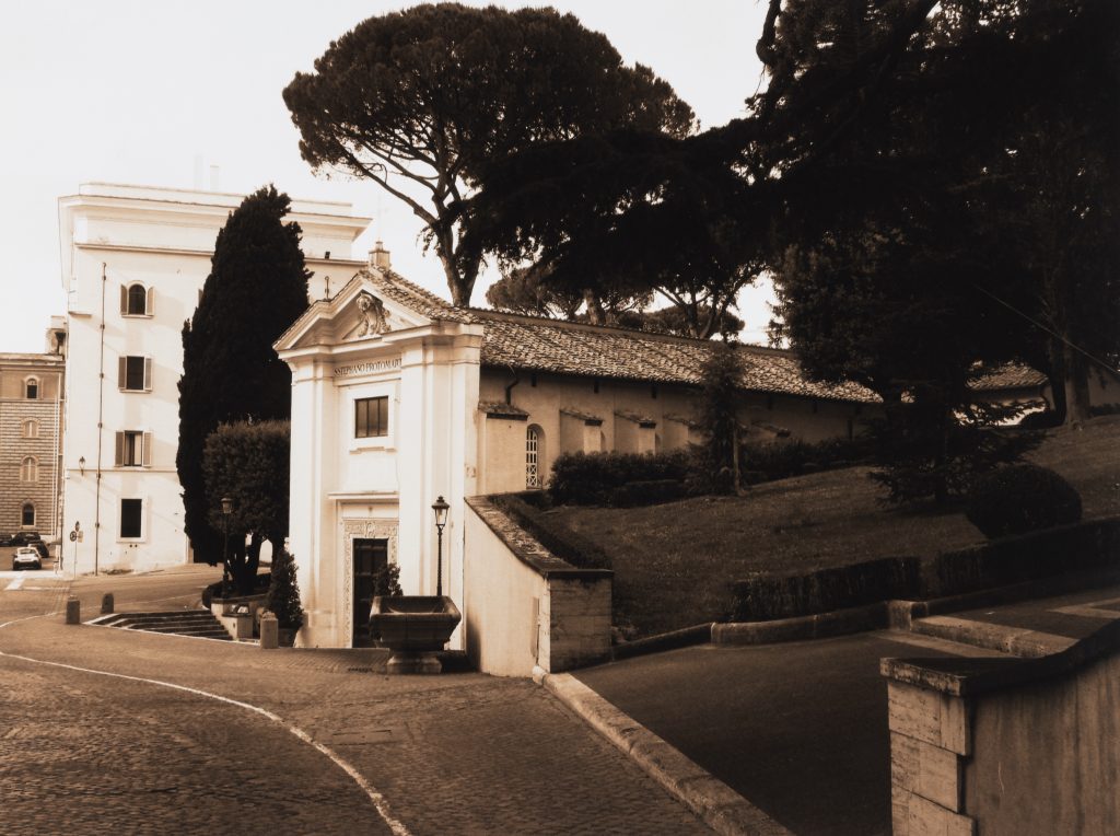 Saulius Paukštys. In the Vatican gardens